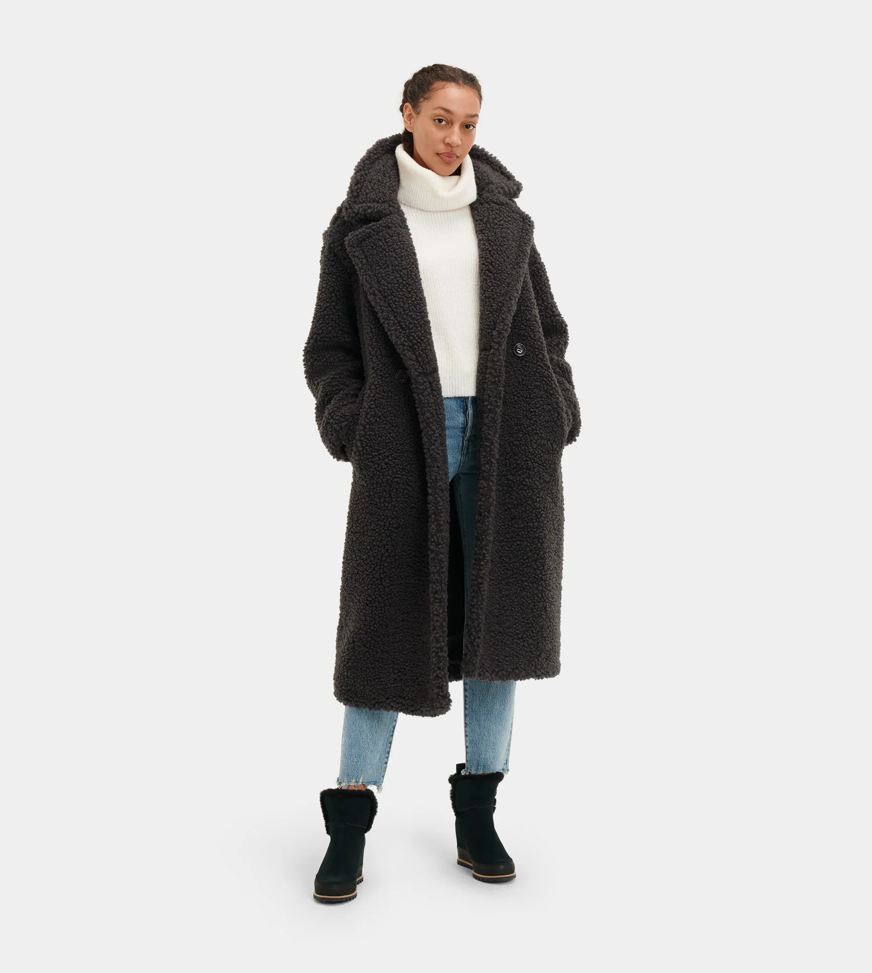 Abrigos largos en tejido peluche UGG Gertrude Long Teddy coat - Image 10