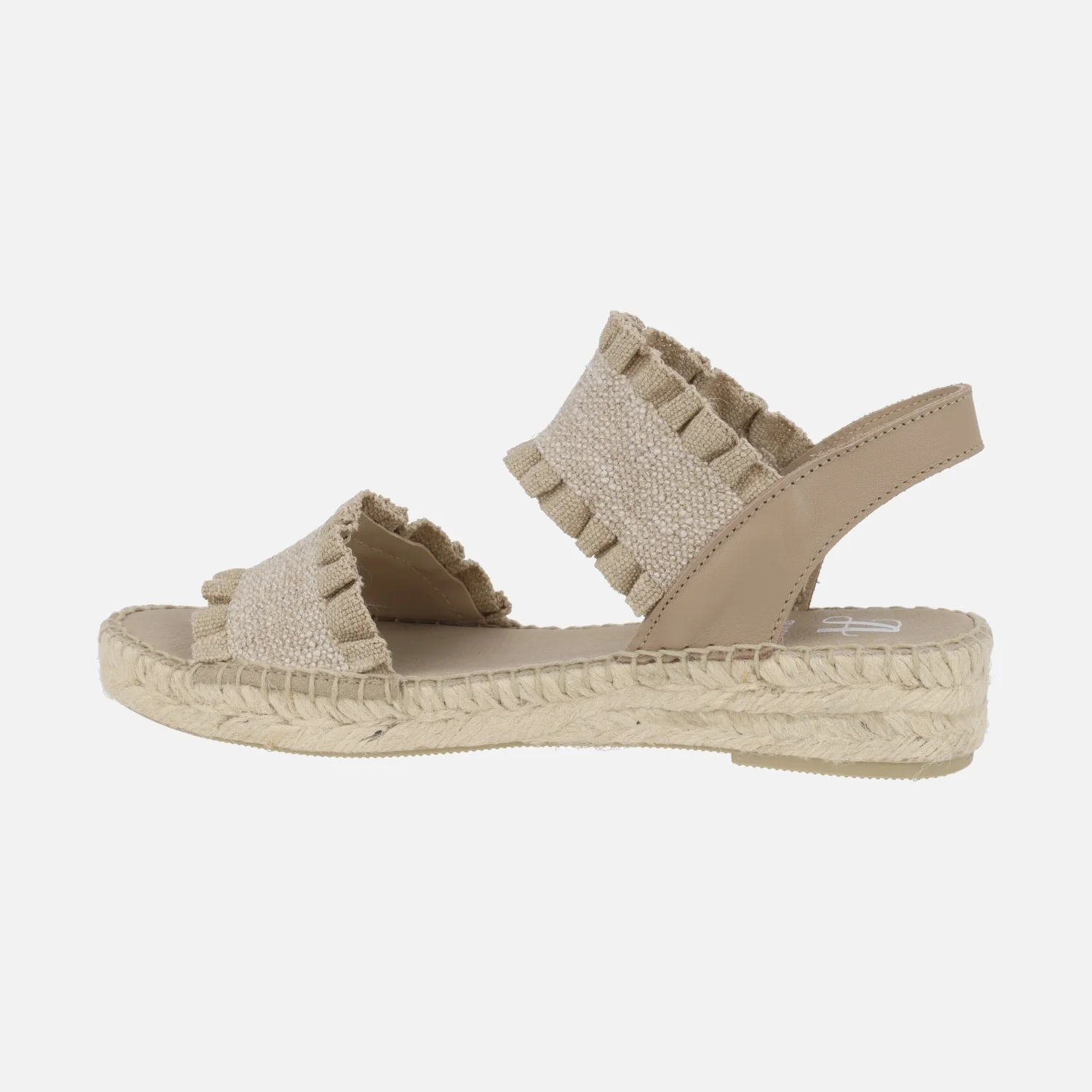 Alpargatas bajas en combinado beige Arga - Image 3