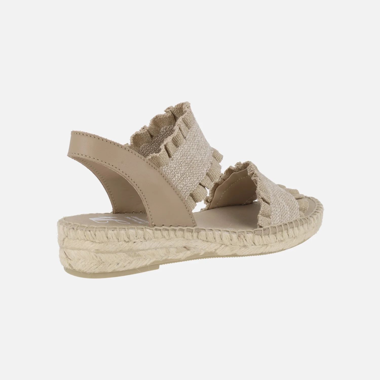 Alpargatas bajas en combinado beige Arga - Image 4