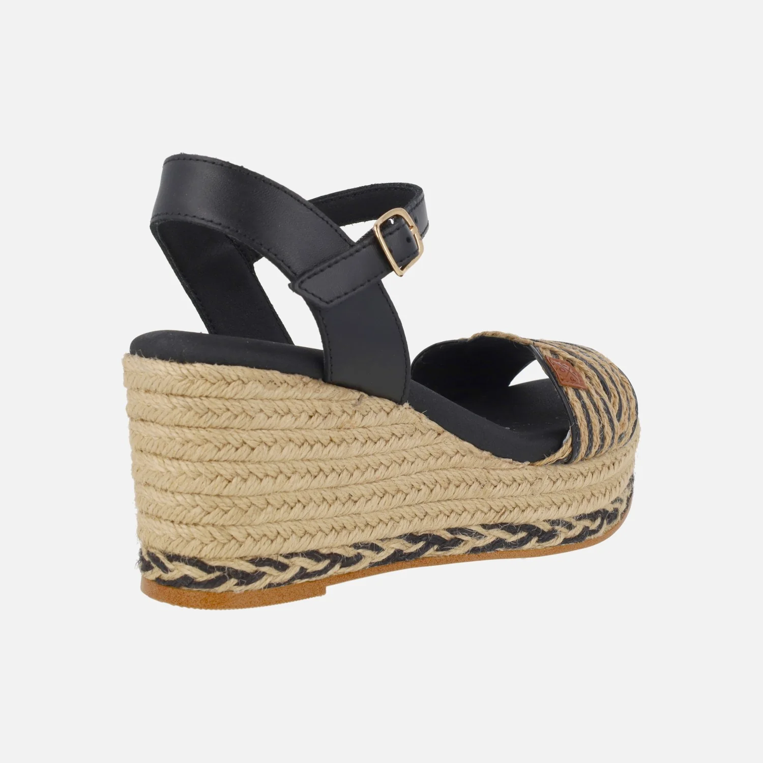 Alpargatas de cuña alta Garua en combinado negro - Image 5