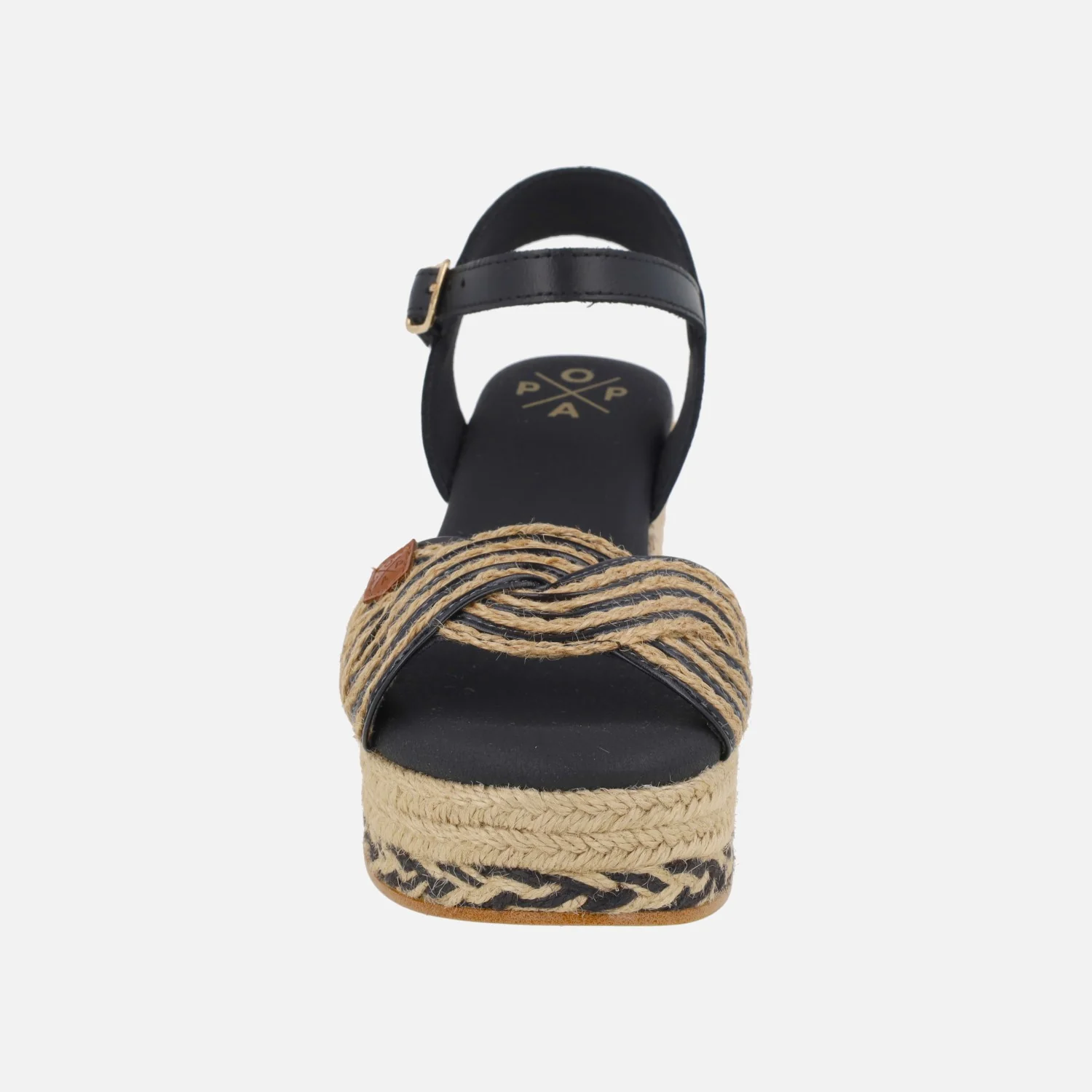 Alpargatas de cuña alta Garua en combinado negro - Image 6