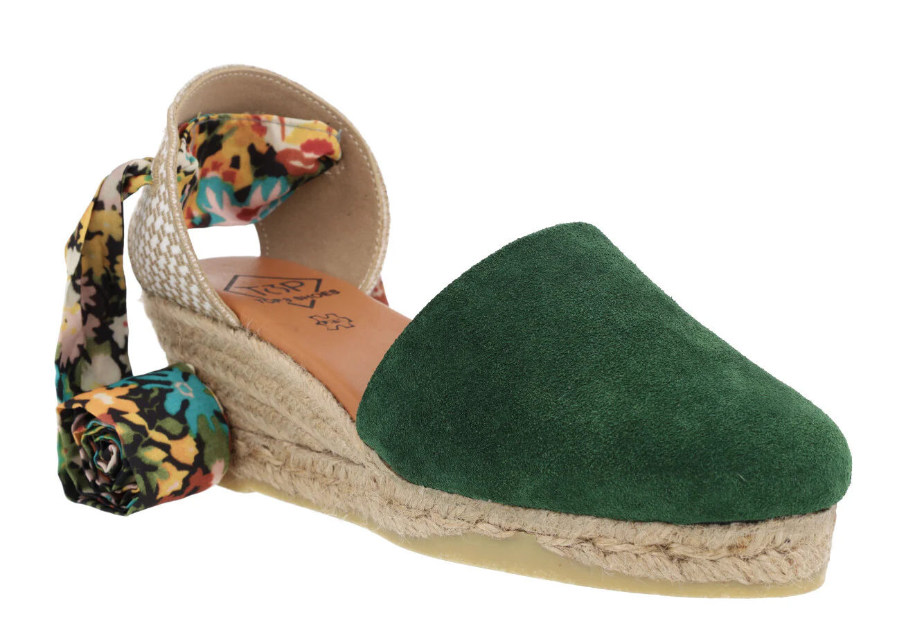 Alpargatas de serraje con cintas estampadas - Image 12