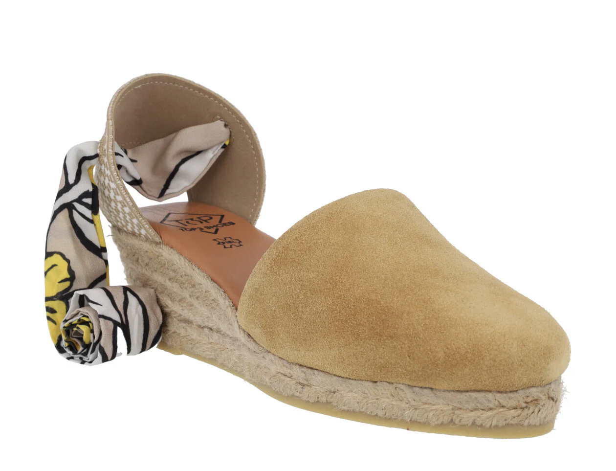 Alpargatas de serraje con cintas estampadas - Image 3
