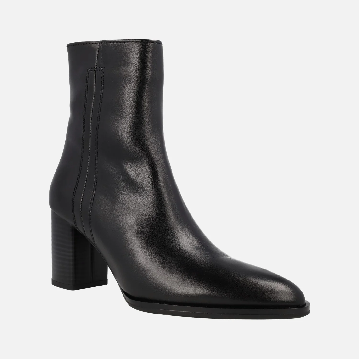 Botines negros de piel para mujer con tacones de 8 cms Harika - Image 2