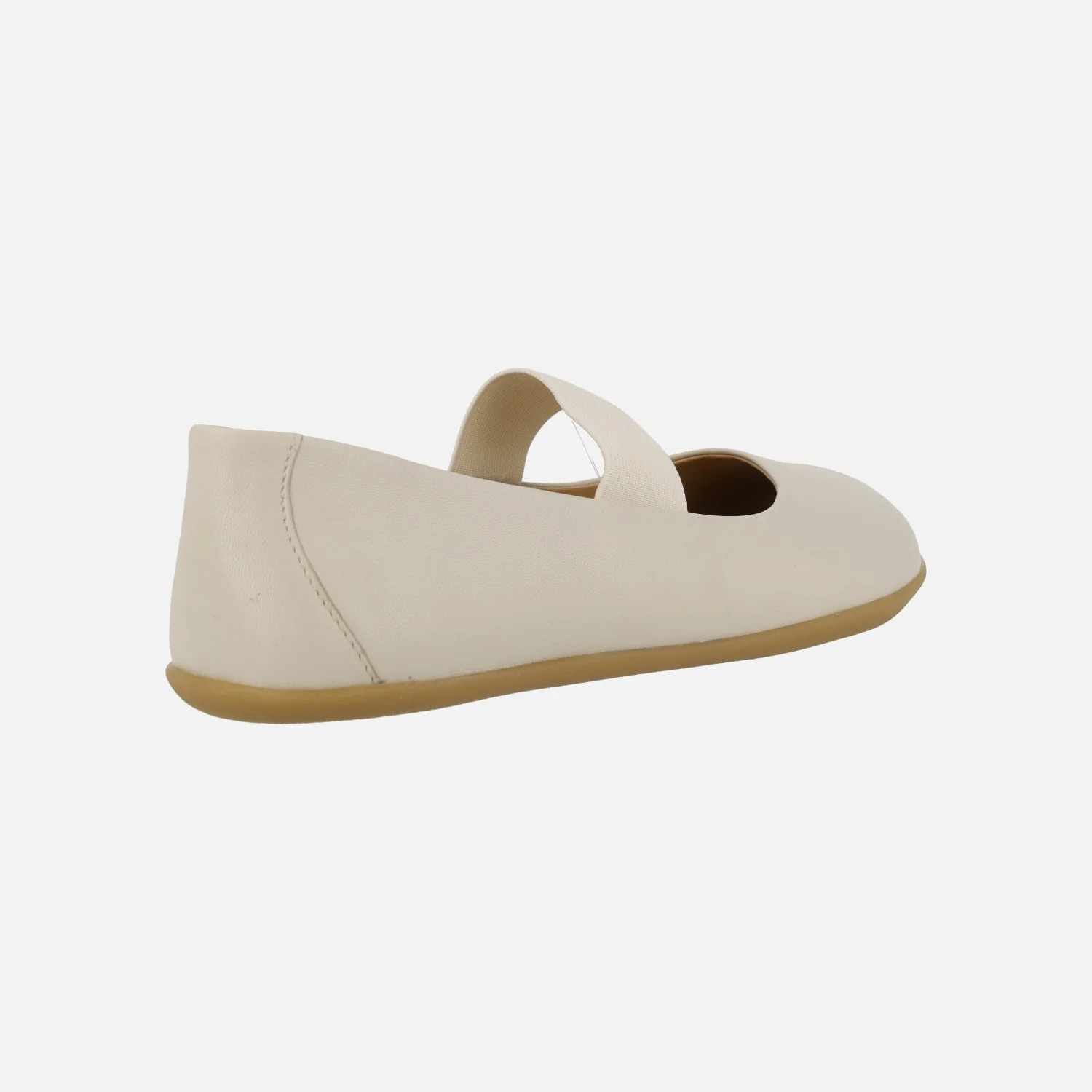 Bailarinas BAREFOOT Malakisi en piel beige con elástico al empeine - Image 4