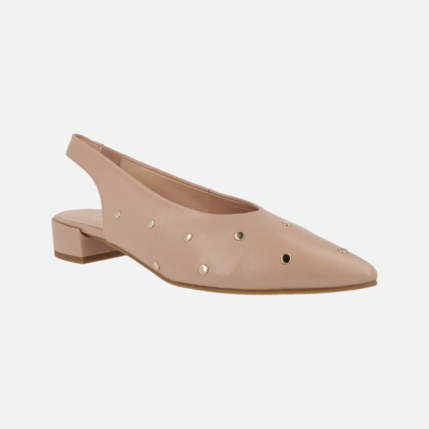 Bailarinas de piel destalonadas con tachas metálicas - Image 2