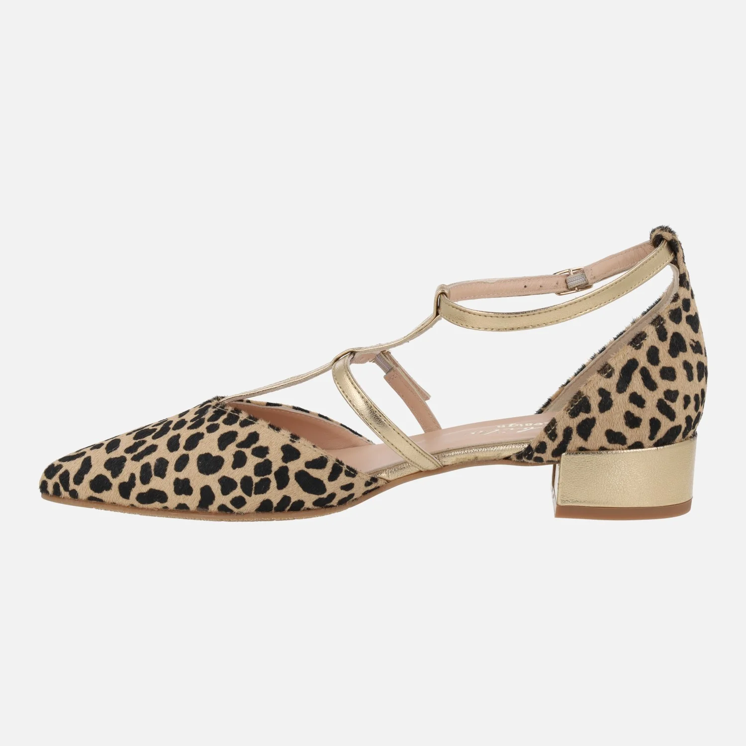Bailarinas de piel en animal print leopardo con pulseras - Image 3