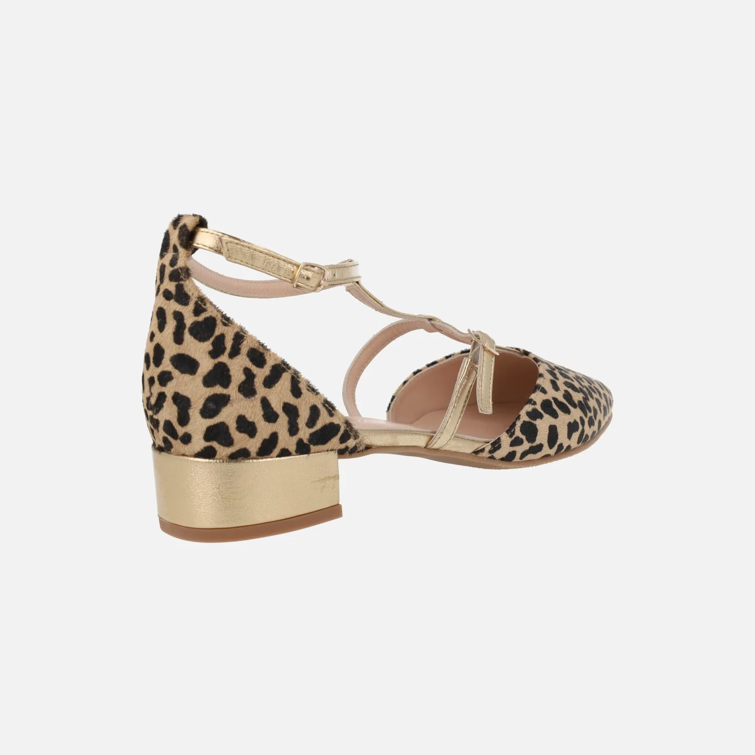 Bailarinas de piel en animal print leopardo con pulseras - Image 4
