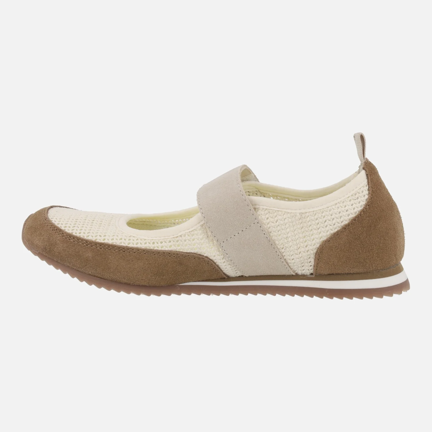 Bailarinas deportivas DUNDORI en combinado de piel y crochet - Image 3