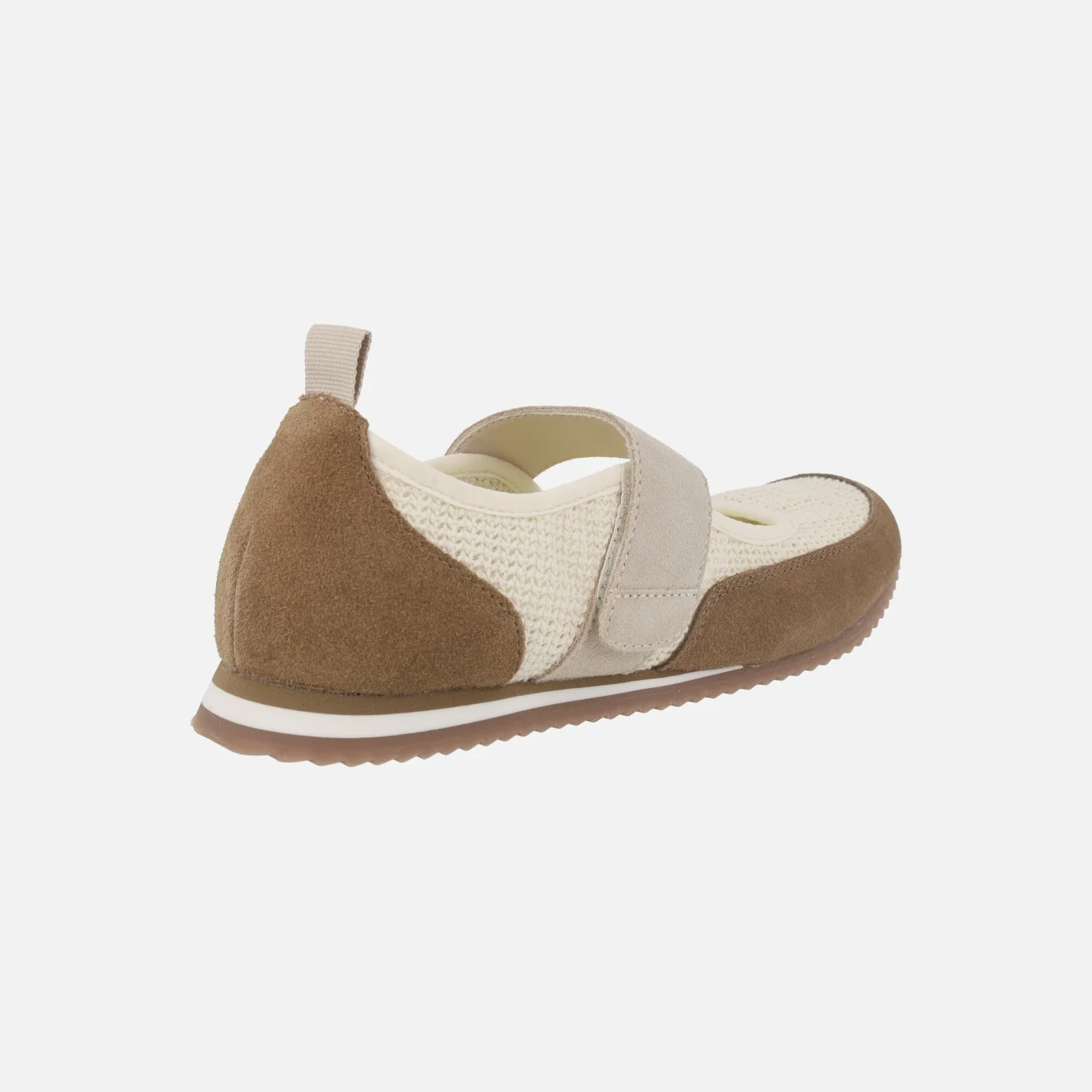 Bailarinas deportivas DUNDORI en combinado de piel y crochet - Image 4