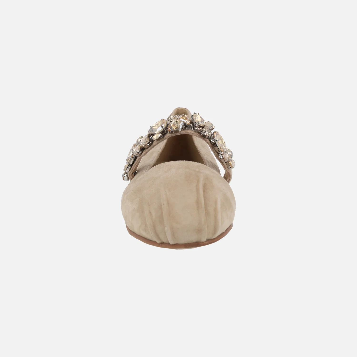 Bailarinas en ante beige con pulsera de pedrería - Image 5