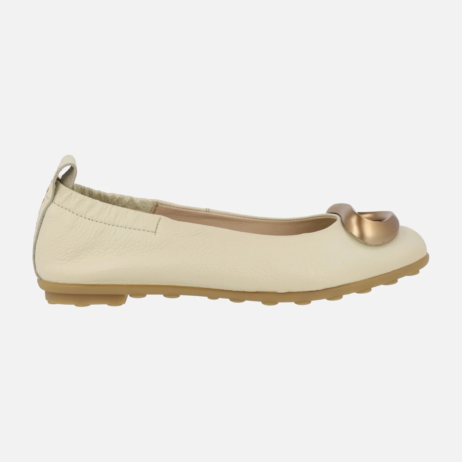 Bailarinas de piel con adorno dorado - Image 7