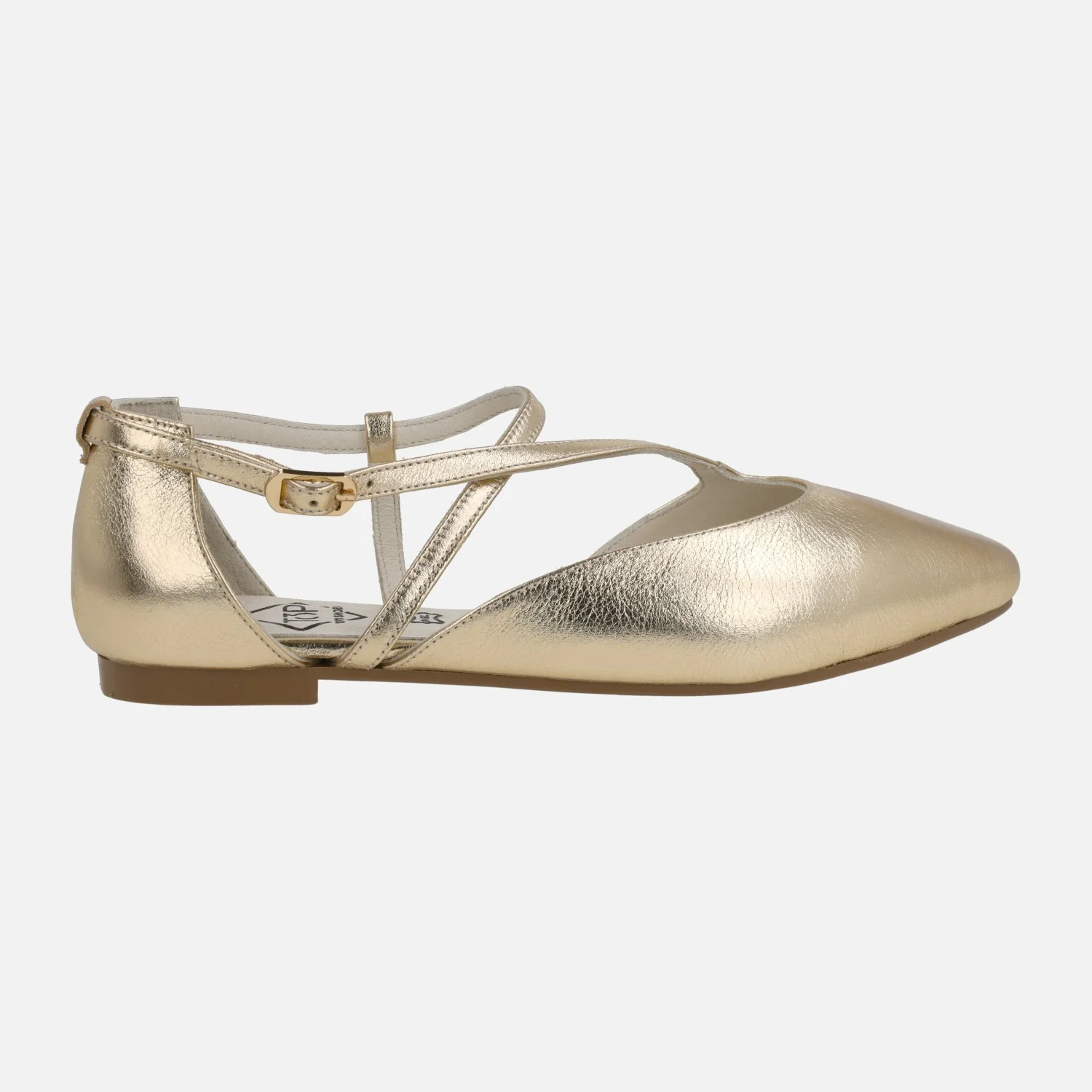 Bailarinas planas de piel con tiras asimétricas - Image 13