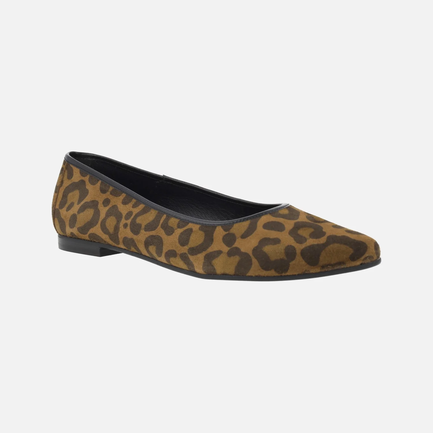 Bailarinas planas en serraje animal print leopardo - Image 2