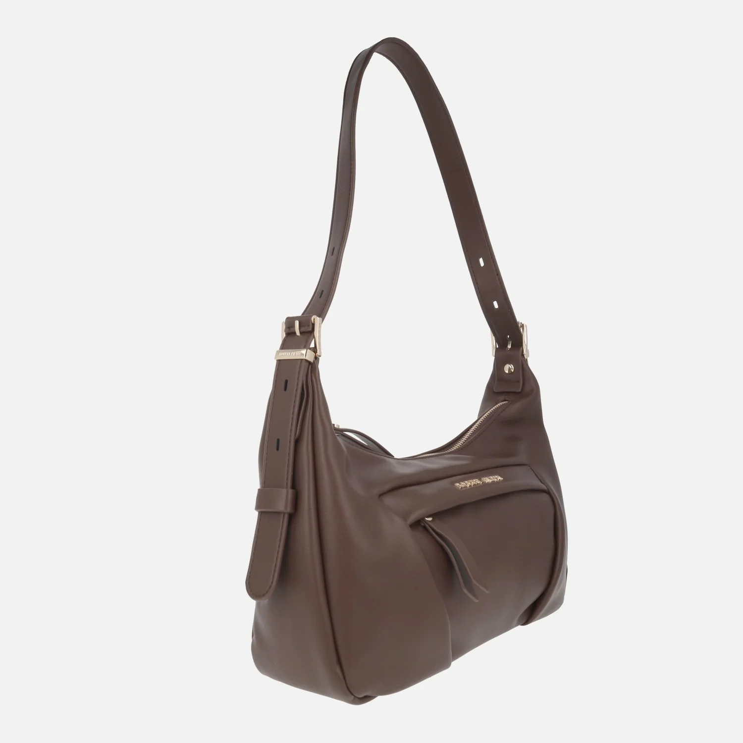 Bolso marrón para hombro efecto piel - Image 2
