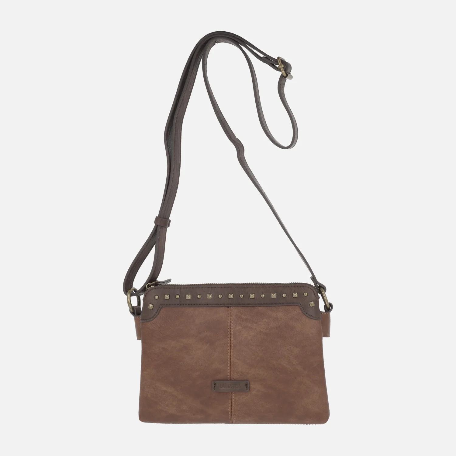 Bolsos bandolera con doble compartimento y tachas Verota - Image 4