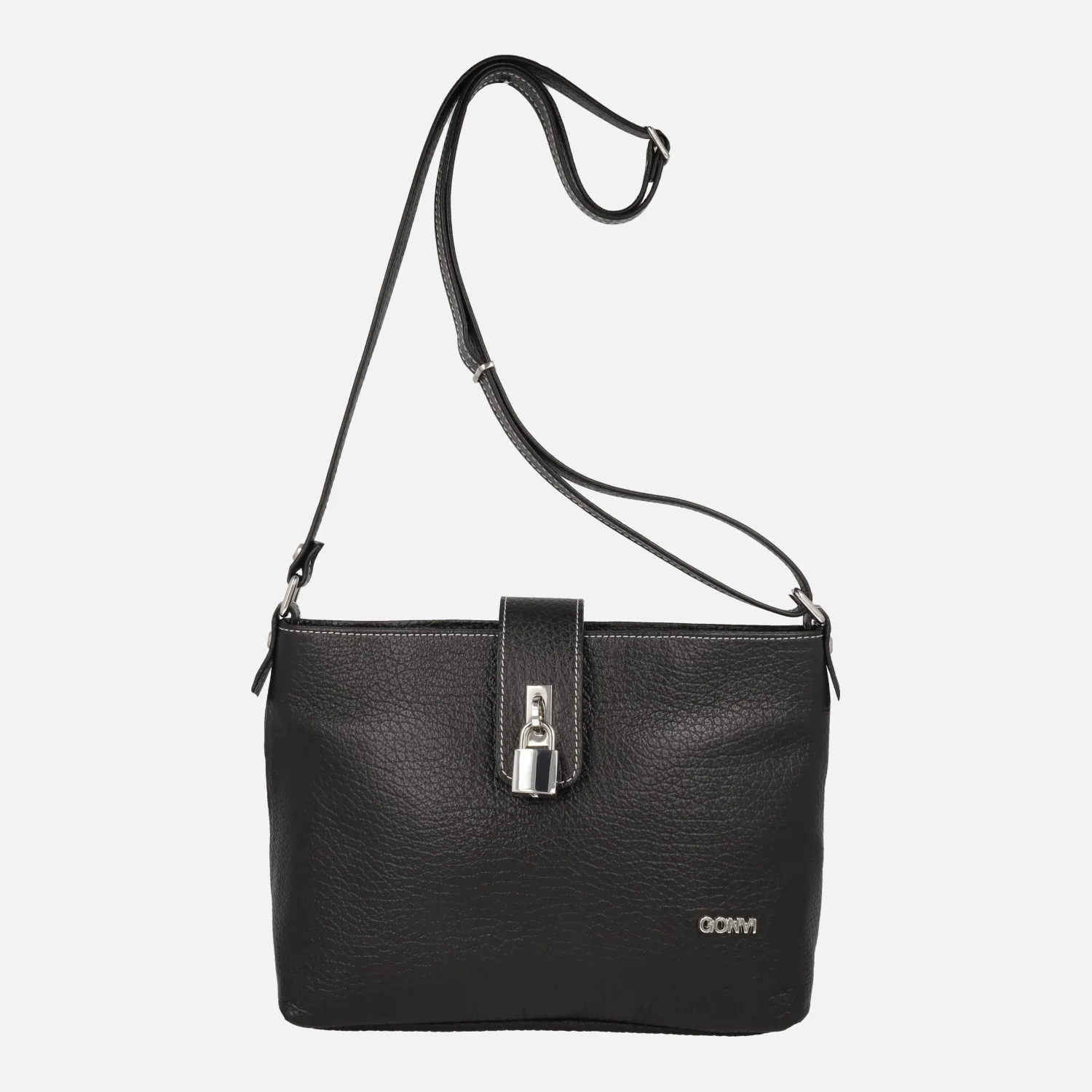 Bolsos bandolera de piel con adorno de candado