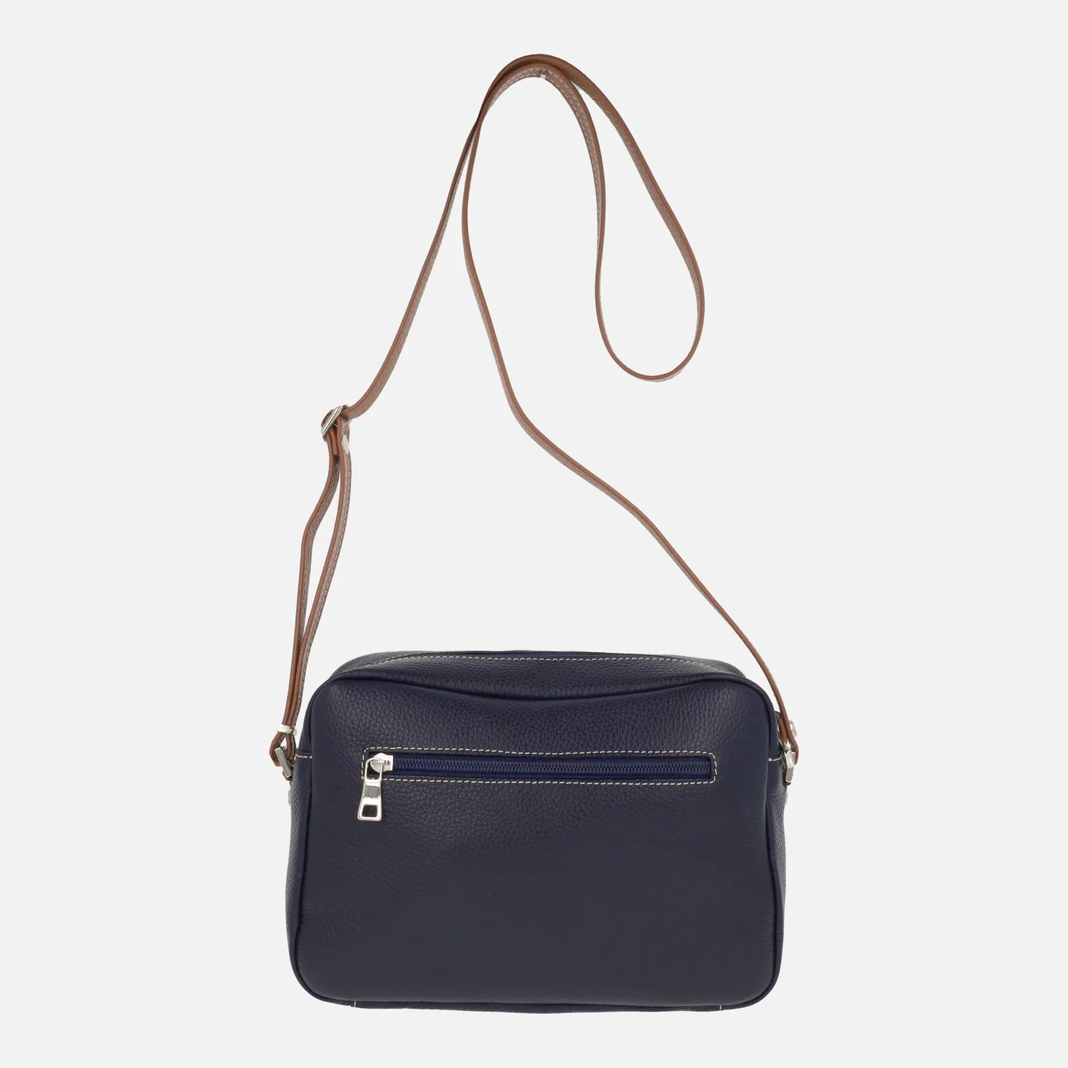 Bolsos bandolera de piel con bolsillo delantero y trasero - Image 3