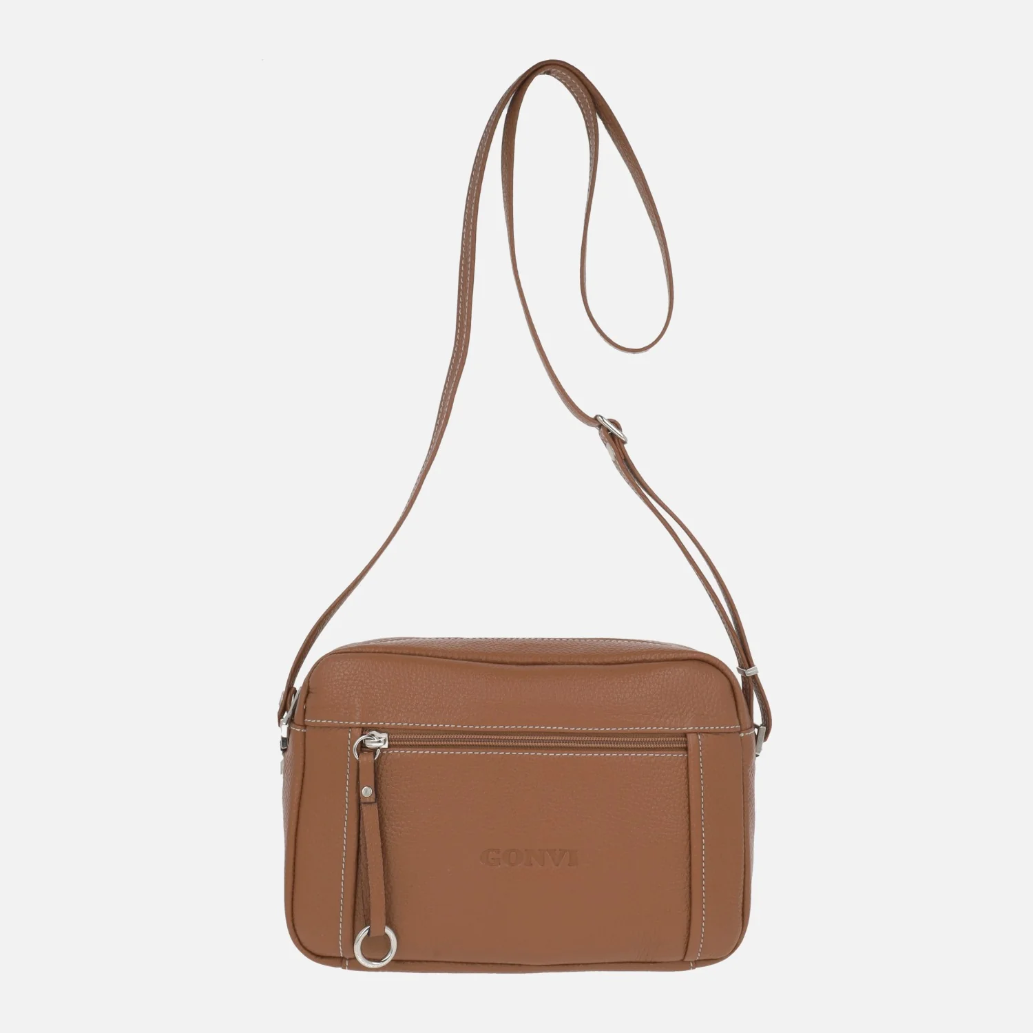 Bolsos bandolera de piel con bolsillo delantero y trasero - Image 4