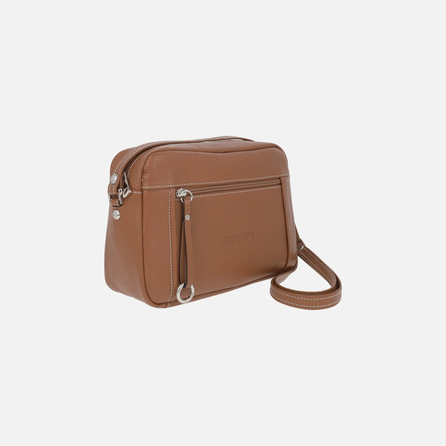 Bolsos bandolera de piel con bolsillo delantero y trasero - Image 5