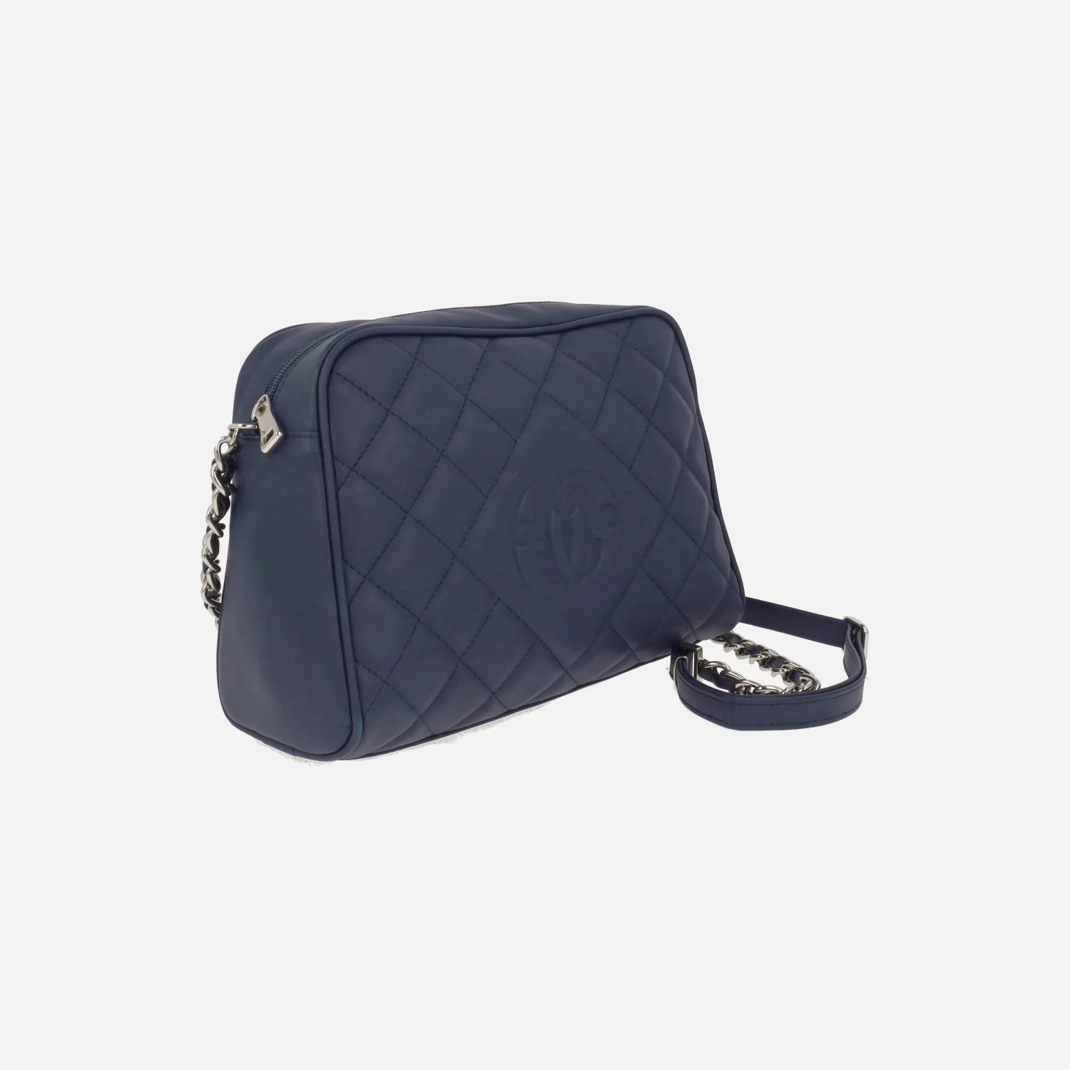 Bolsos bandolera de piel guateados con asa combinada con cadena - Image 2