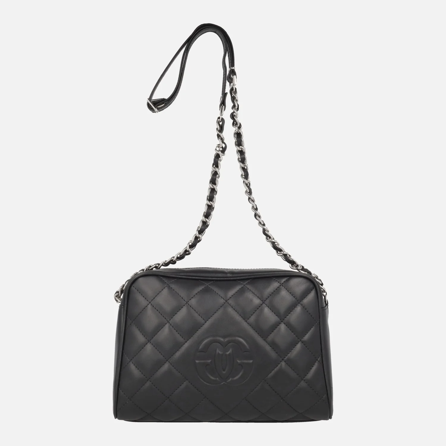 Bolsos bandolera de piel guateados con asa combinada con cadena - Image 4