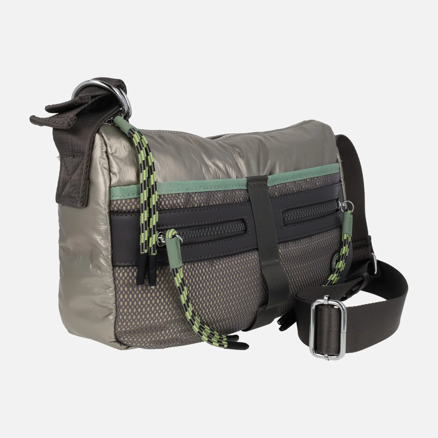 Bolsos bandolera en tonos metalizados con bolsillos - Image 2