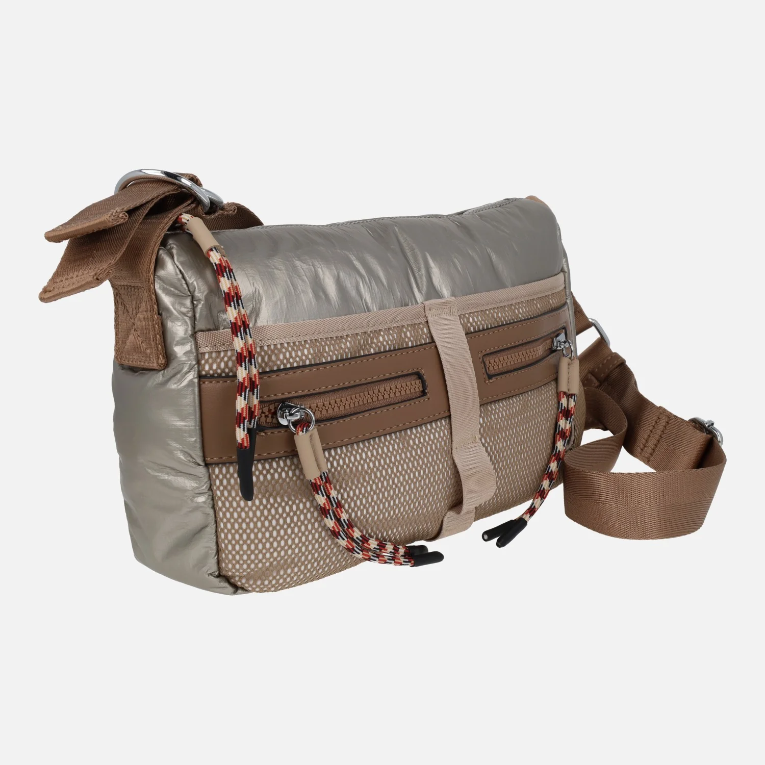 Bolsos bandolera en tonos metalizados con bolsillos - Image 5