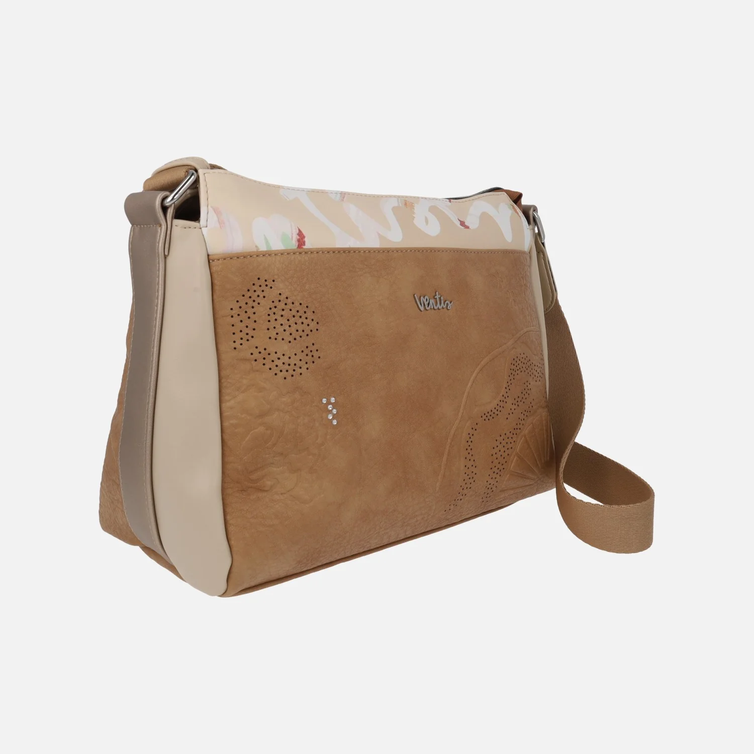 Bolsos bandolera rectangulares Ventis en combinado camel - Image 2
