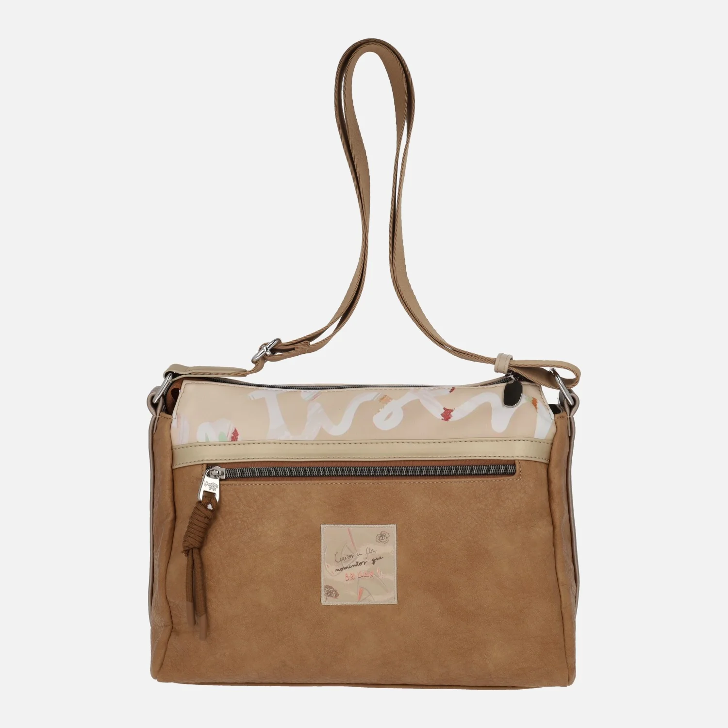 Bolsos bandolera rectangulares Ventis en combinado camel - Image 3