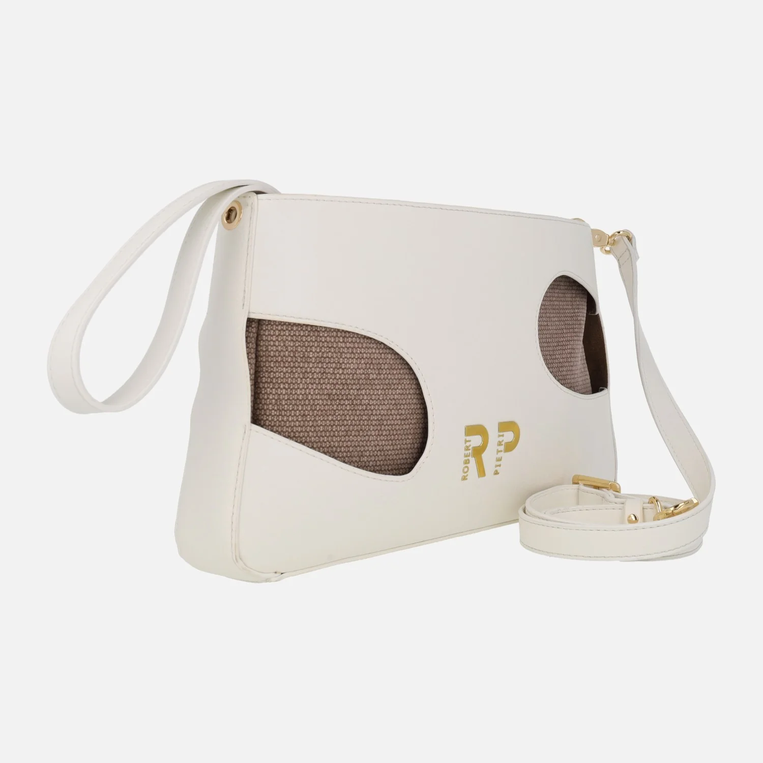 Bolsos bandolera Robert Pietri Nassau en marrón y blanco - Image 3
