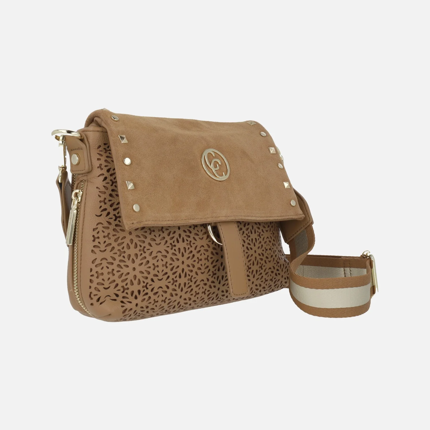 Bolsos bandolera troquelados con tapa y tachas - Image 2