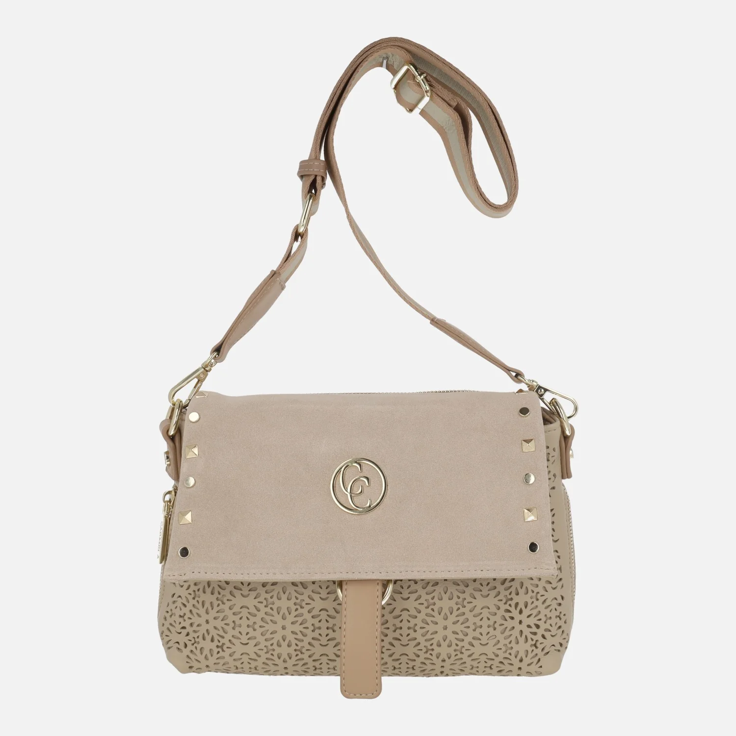 Bolsos bandolera troquelados con tapa y tachas - Image 4