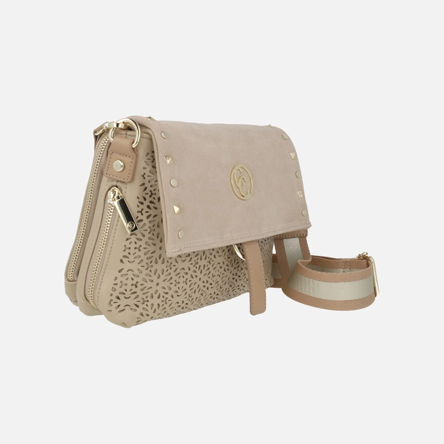 Bolsos bandolera troquelados con tapa y tachas - Image 5