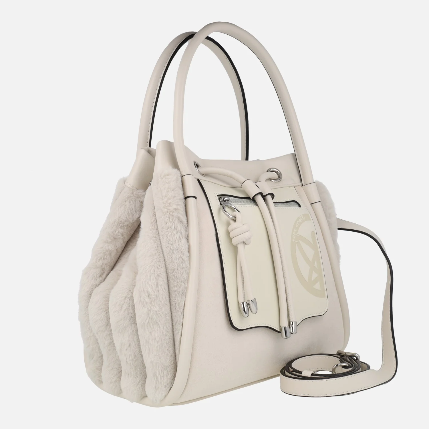 Bolsos de hombro con laterales en pelo suave y asa bandolera - Image 3