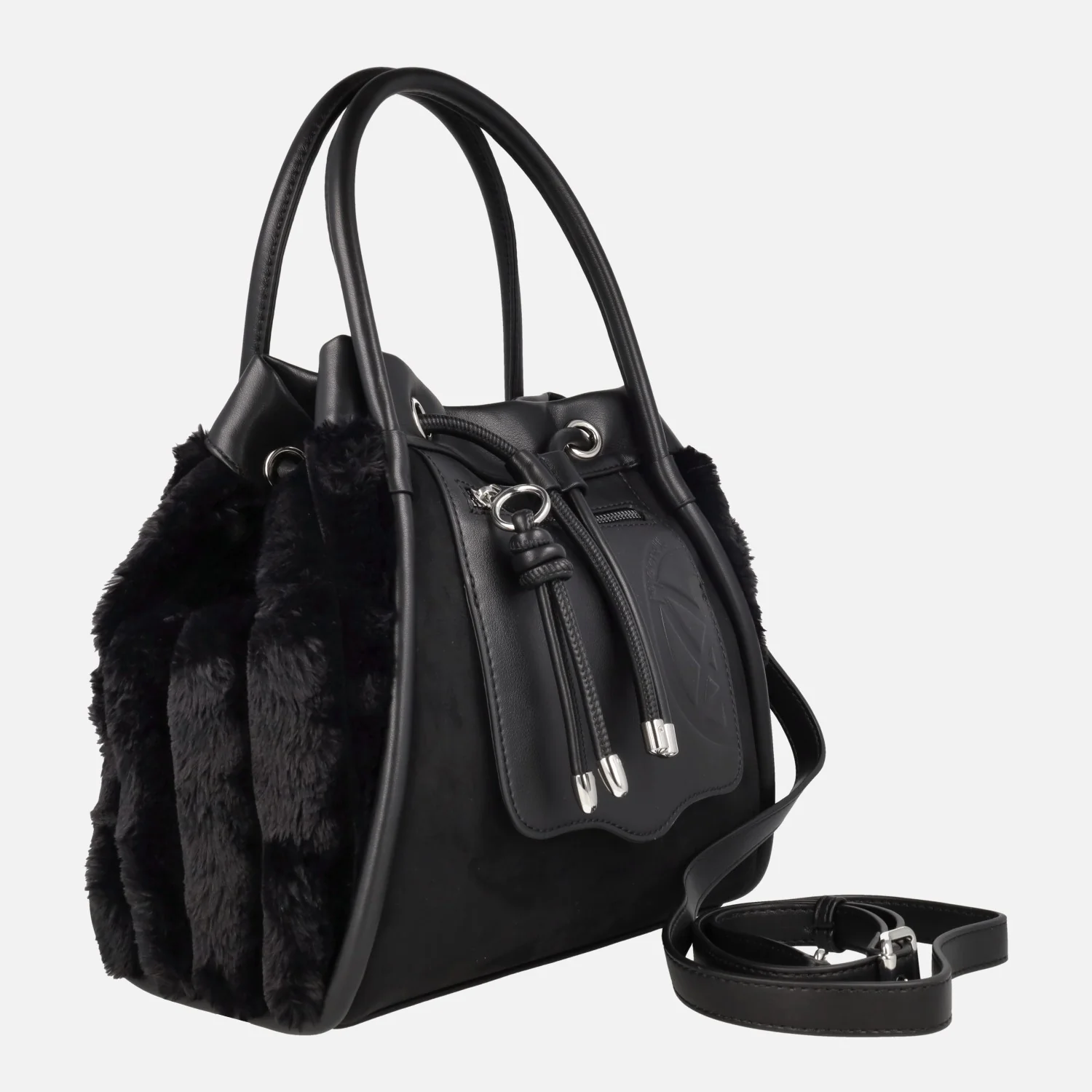 Bolsos de hombro con laterales en pelo suave y asa bandolera - Image 5