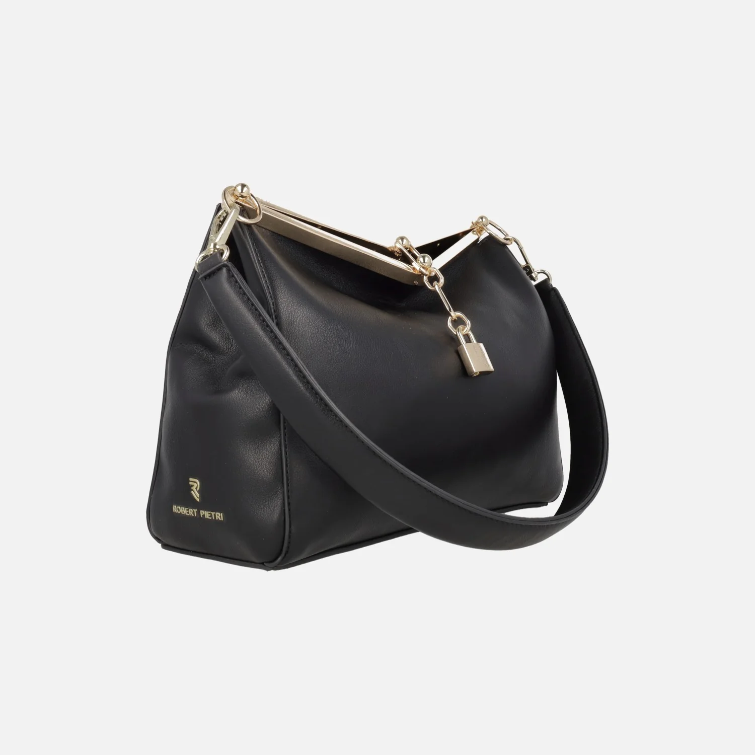 Bolsos de hombro estilo clásico con cierre de broche y adorno de candado - Image 2