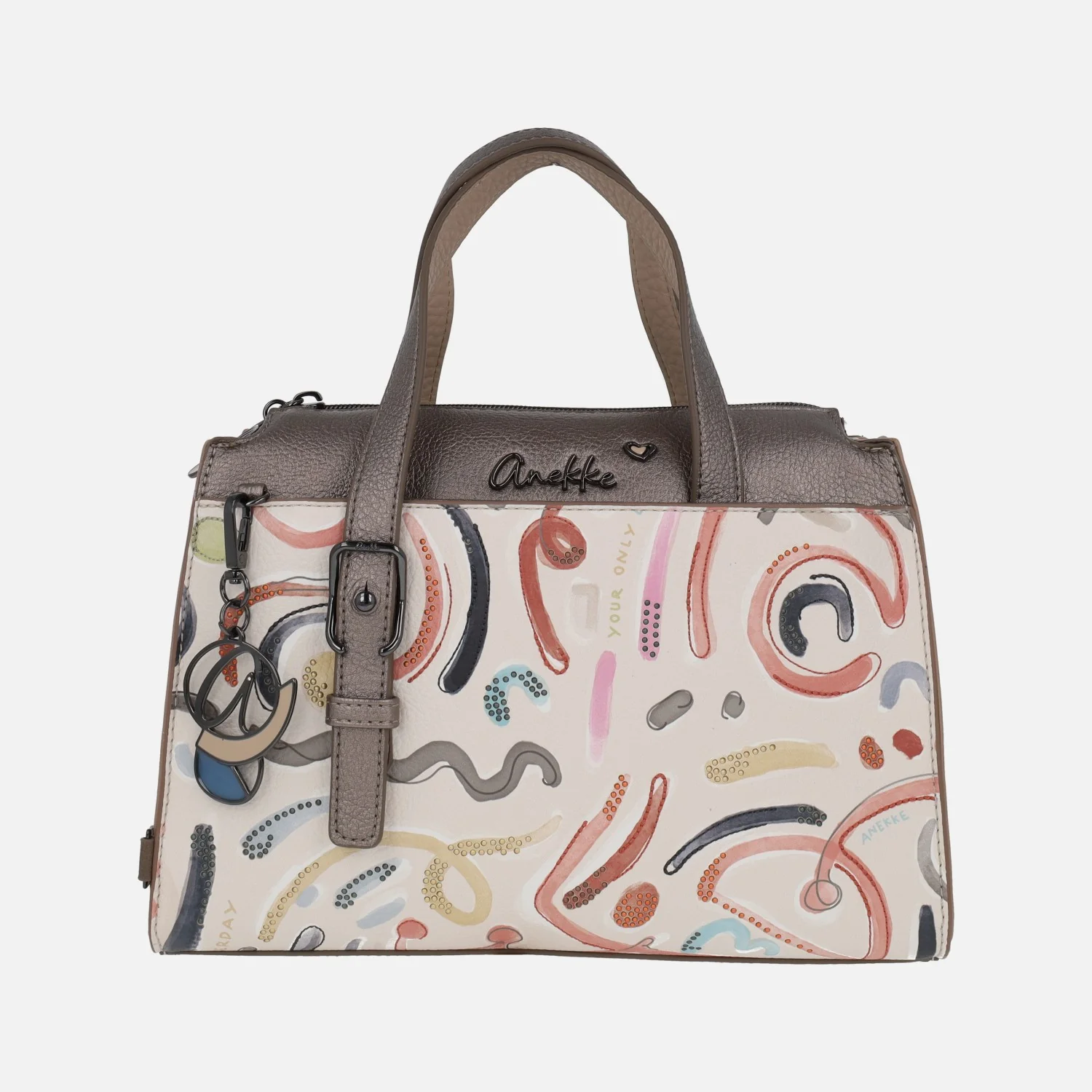 Bolsos de mano con asa bandolera y estampado de color Olympia