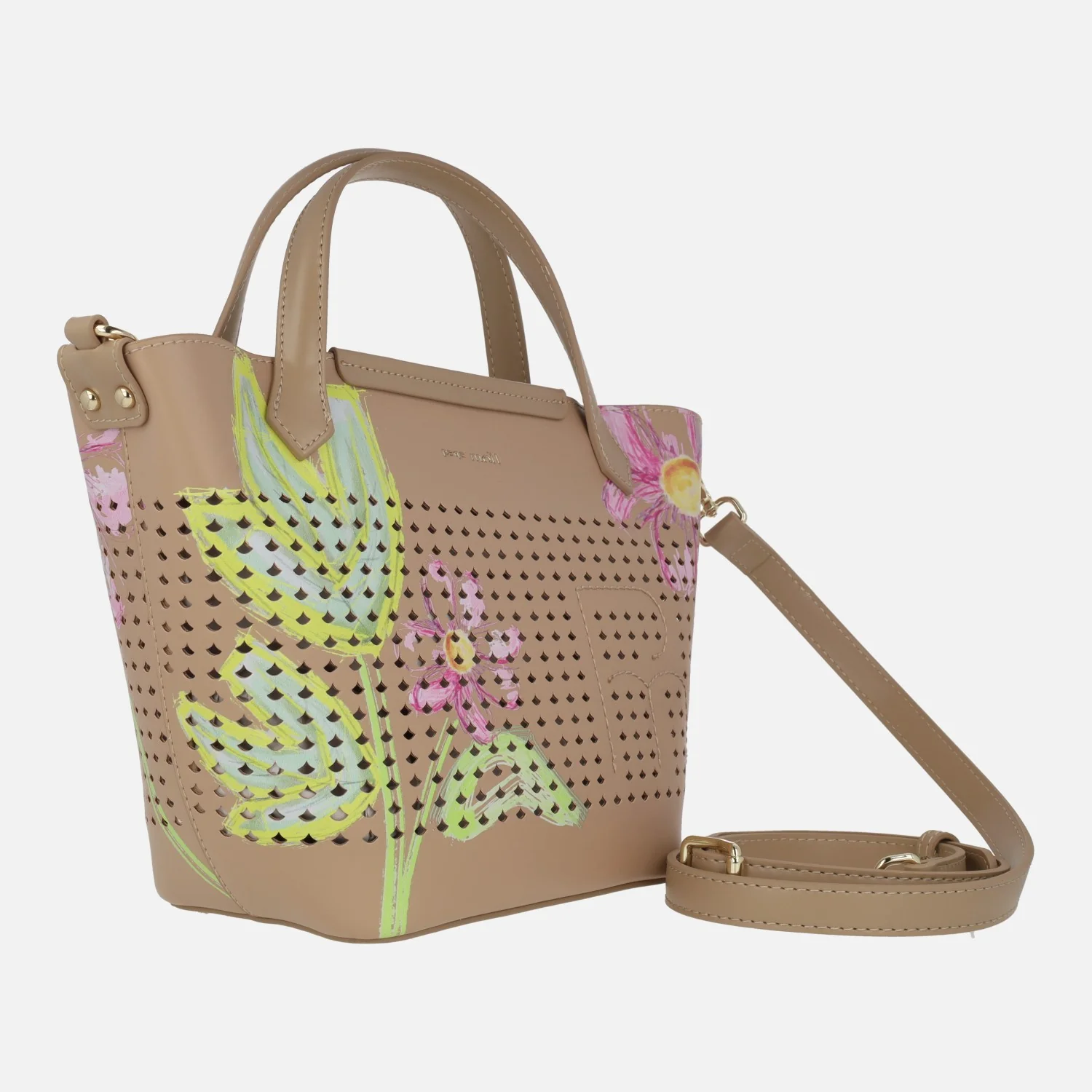 Bolsos de mano con bandolera extraíble y diseño de calados y flores - Image 2