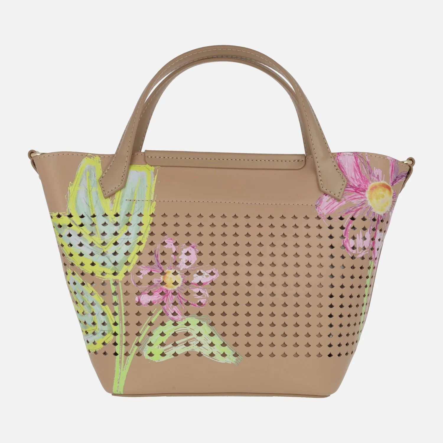 Bolsos de mano con bandolera extraíble y diseño de calados y flores - Image 3
