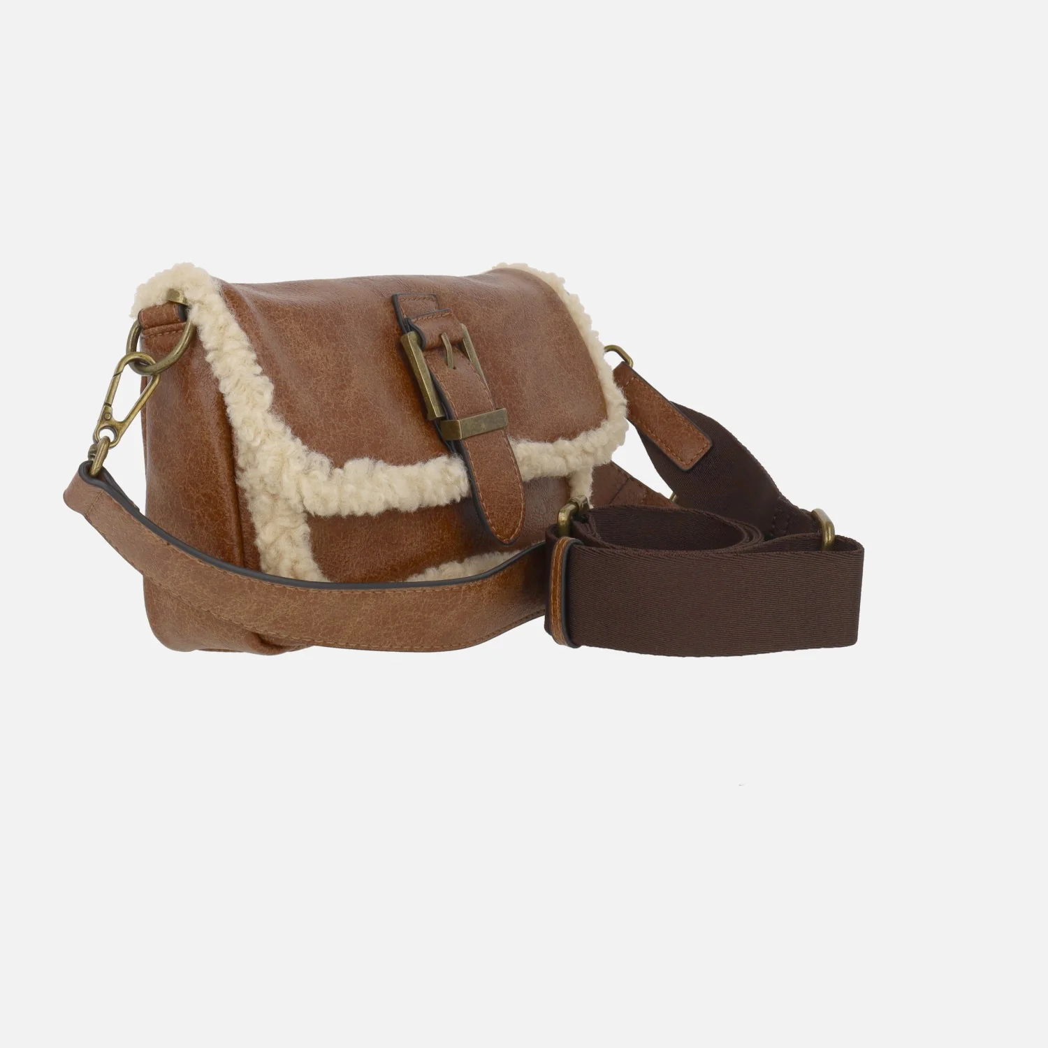 Bolsos doble posición hombro/bandolera con detalles en borreguillo - Image 2
