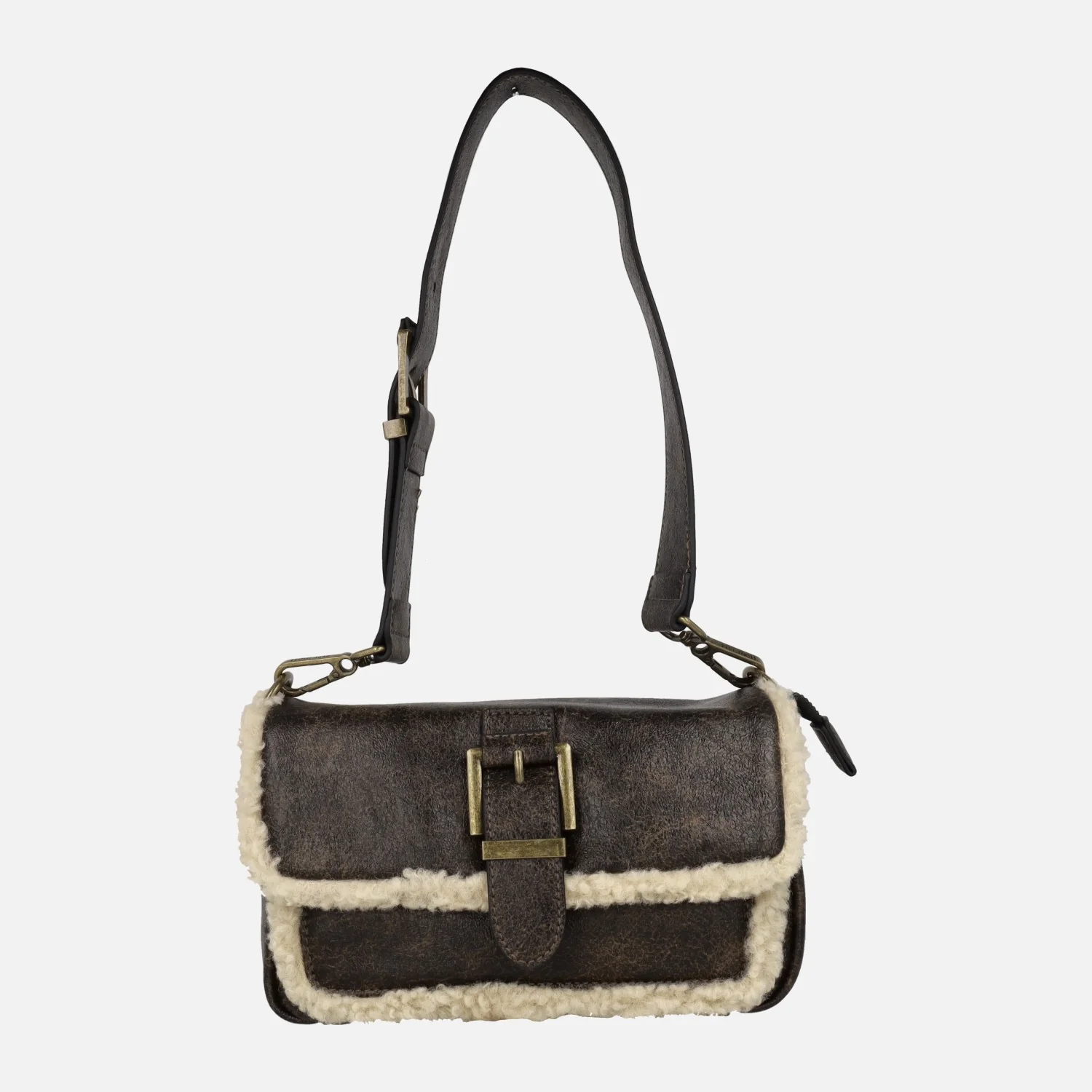 Bolsos doble posición hombro/bandolera con detalles en borreguillo - Image 4