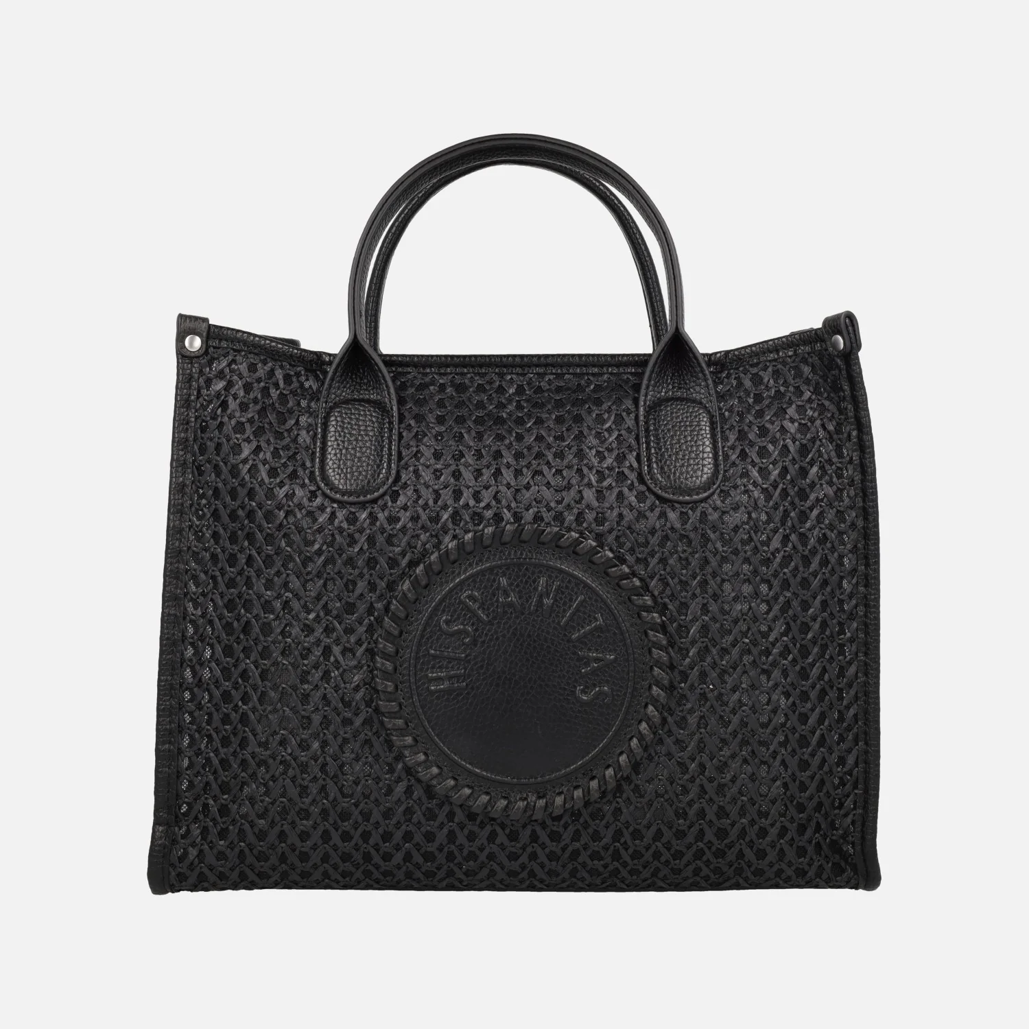 Bolsos trenzados estilo shopper con neceser interior