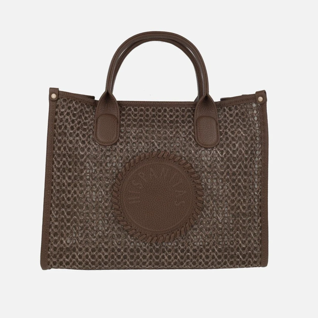 Bolsos trenzados estilo shopper con neceser interior - Image 6