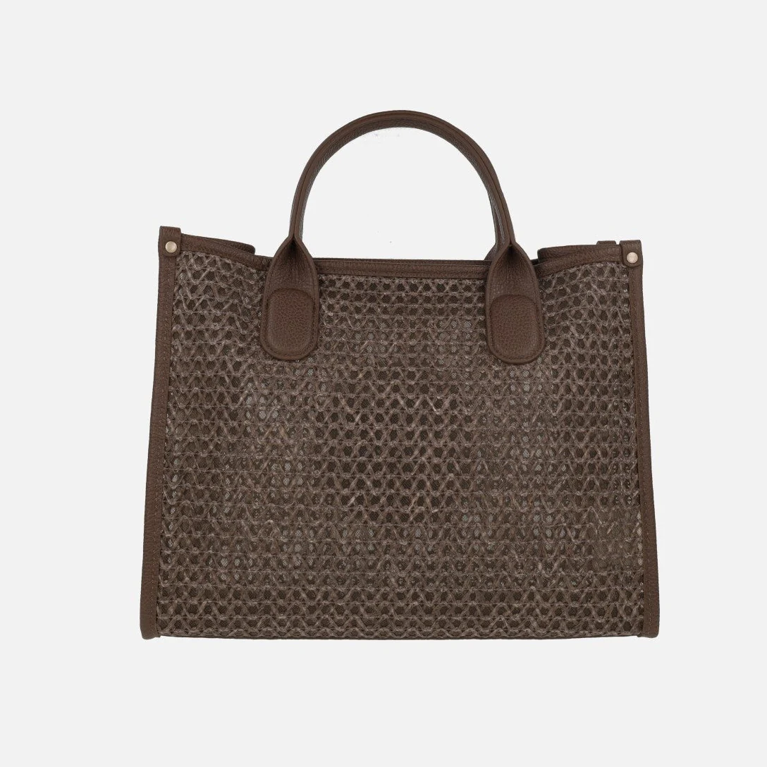 Bolsos trenzados estilo shopper con neceser interior - Image 7