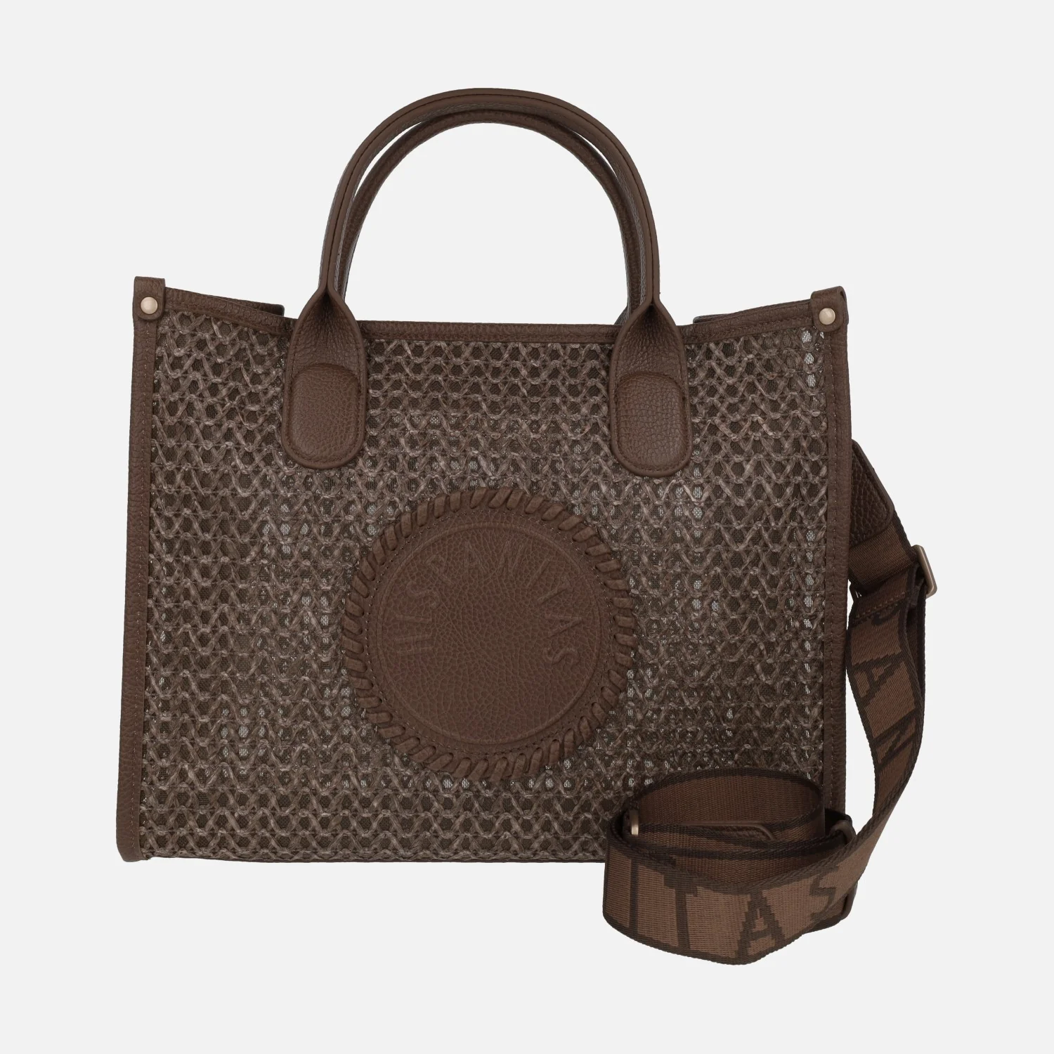 Bolsos trenzados estilo shopper con neceser interior - Image 9