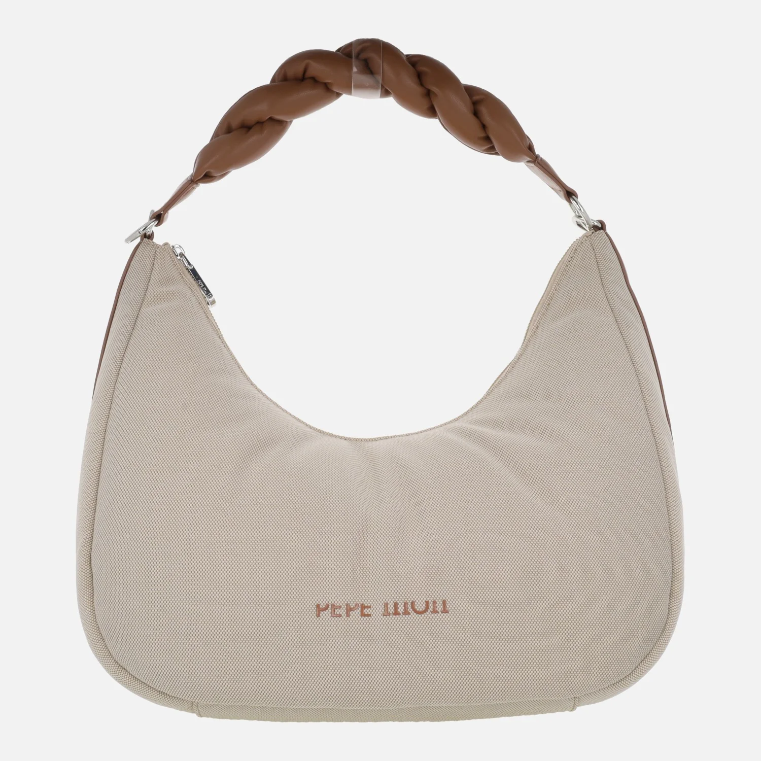 Bolsos para hombro en tejido con asa trenzada y bandolera