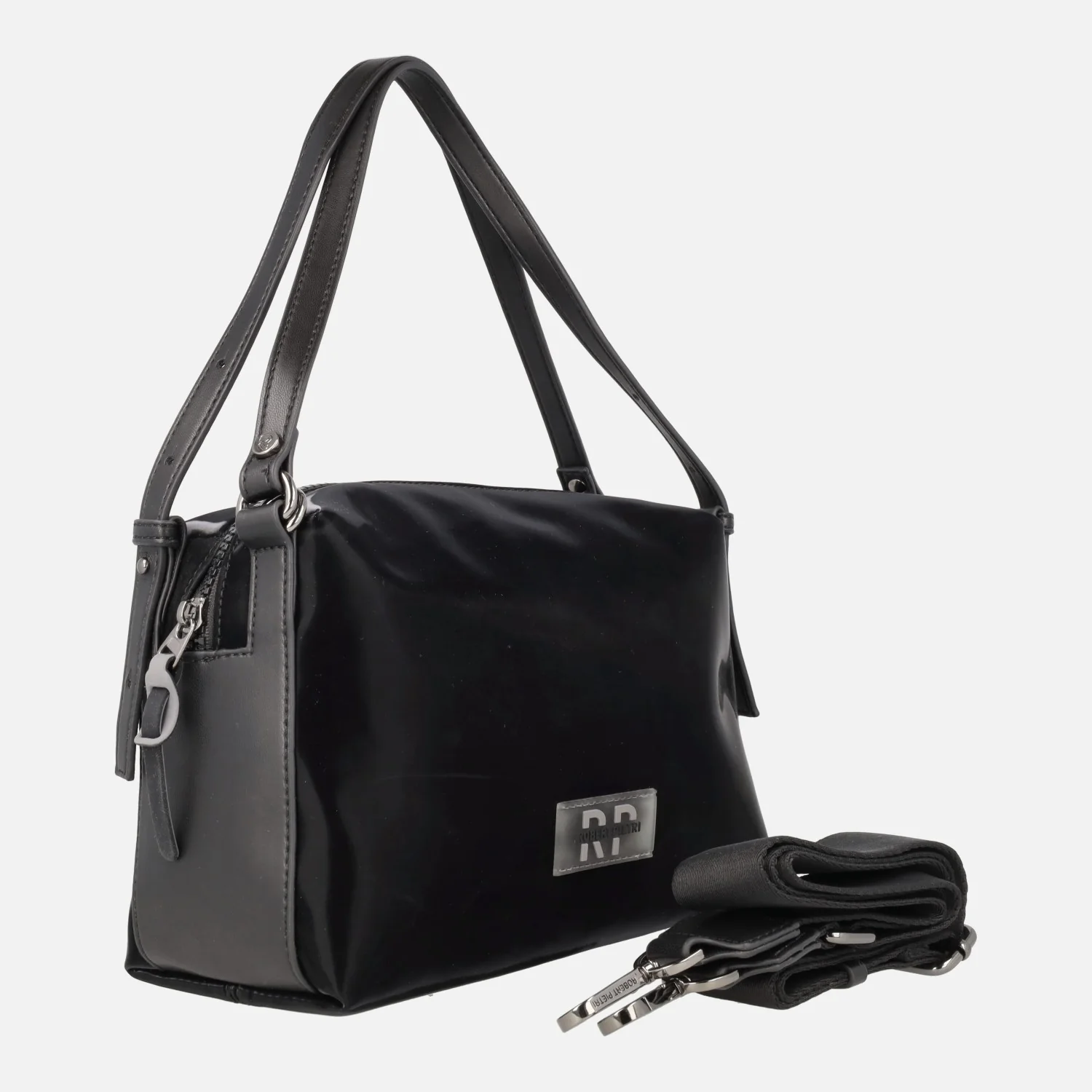 Bolsos Samoa en acabado aterciopelado con asas para hombro y bandolera - Image 2