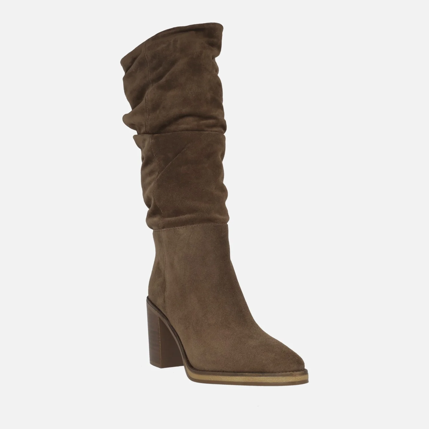 Botas altas con caña arrugada en piel serraje Alpe Camden - Image 8