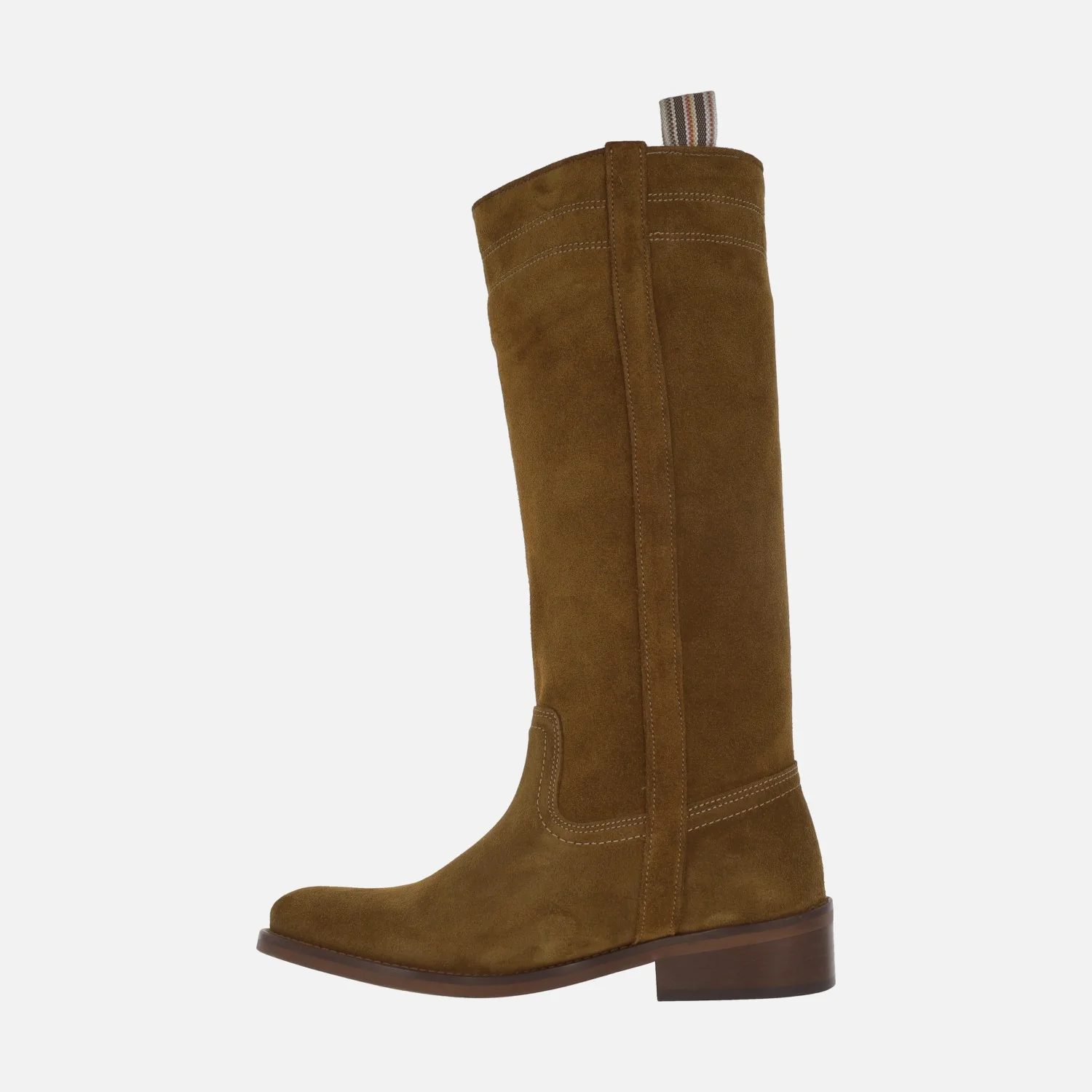 Botas altas estilo cartujanas en serraje oil capuccino B13 de Dakota - Image 3